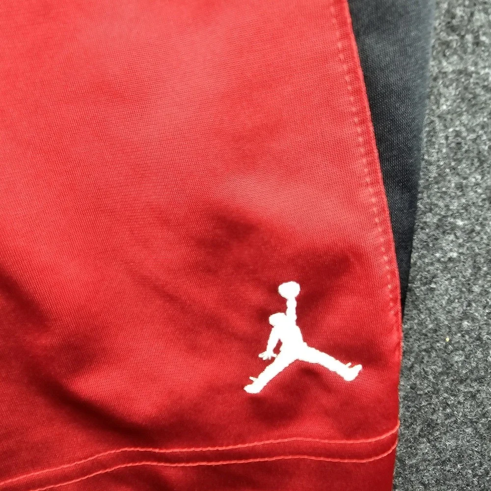 Jordan Men‎ Activewear Shorts L Red Jumpman Durasheen Dazzle Basketball